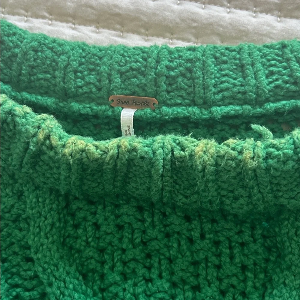 Free People Emerald Cutting Edge Cable Pullover - Picture 5 of 5